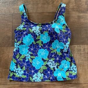L.L. Bean Floral tankini swimsuit top